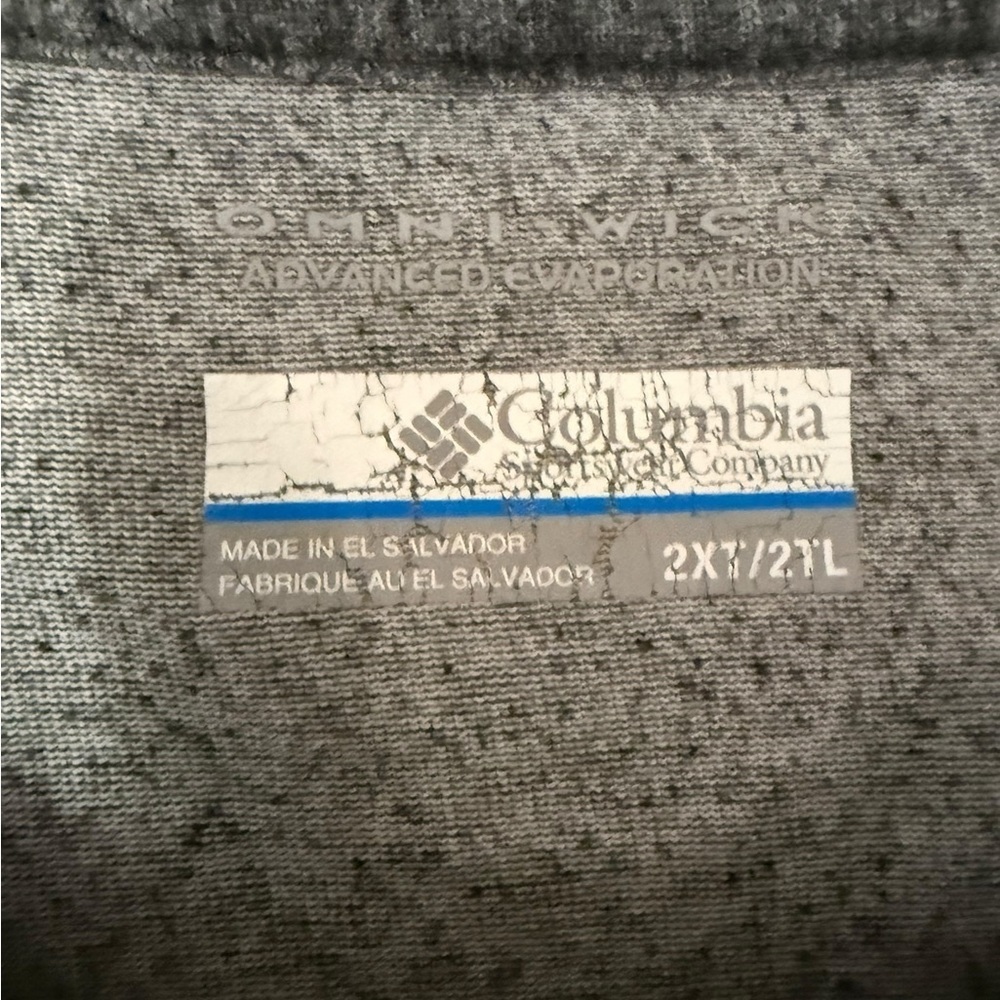 Columbia Men’s Long Sleeve Performance Tee Charcoal 2XT - Picture 3 of 8